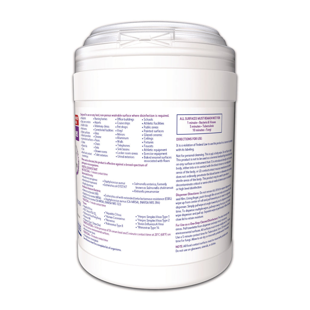 Oxivir TB Disinfectant Wipes, 7 x 6, White, 160/Canister, 12 Canisters/Carton