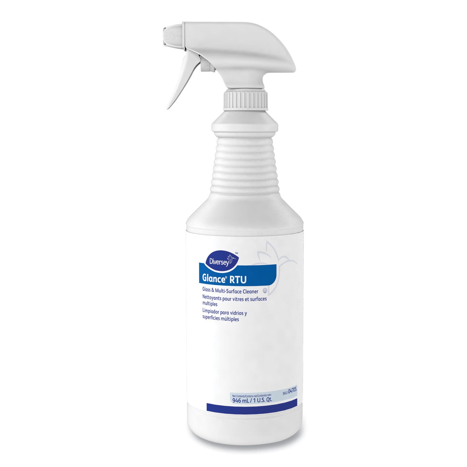 Glance Glass and Multi-Surface Cleaner, Original, 32 oz Spray Bottle, 12/Carton - 