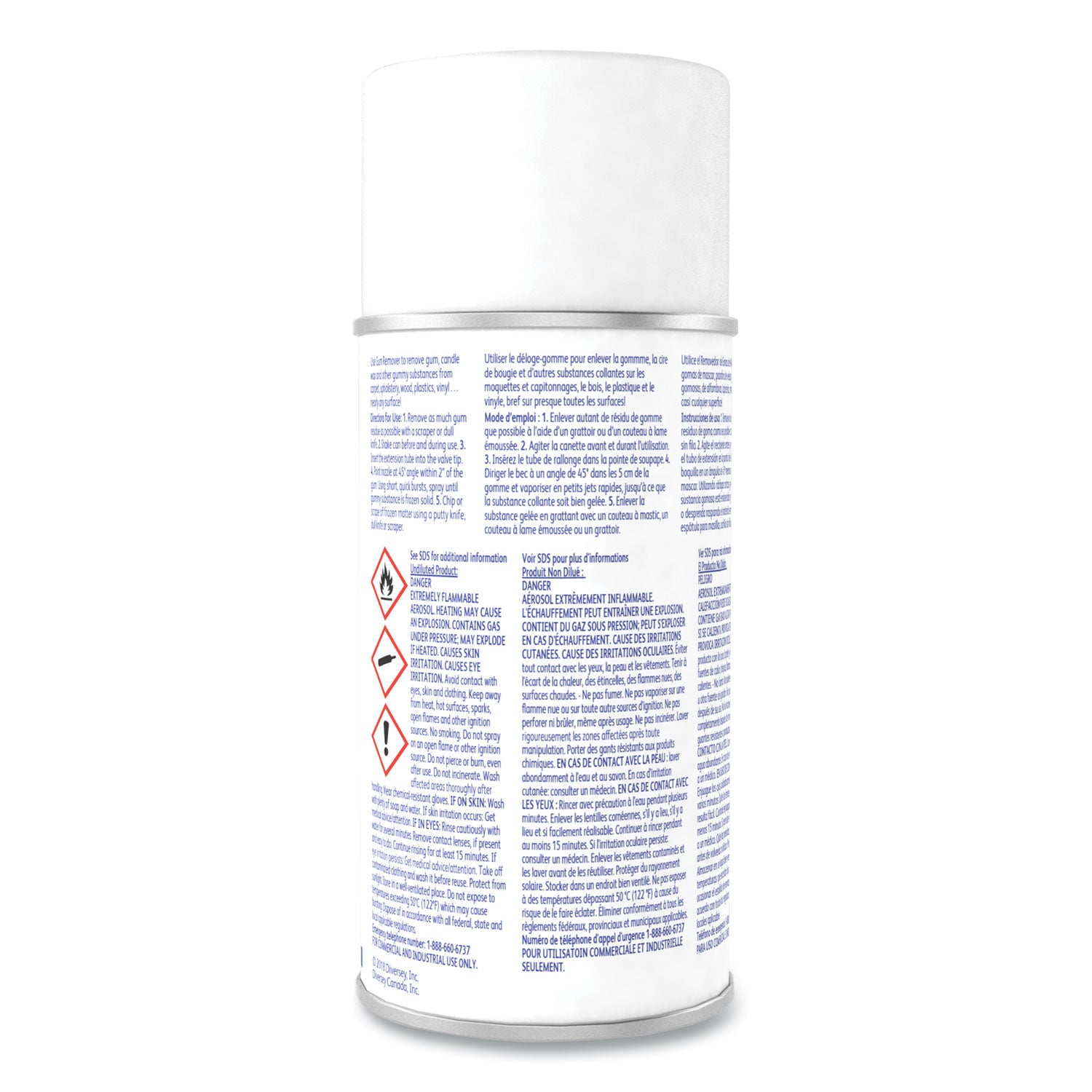 Gum Remover, 6.5 oz Aerosol Spray Can, 12/Carton