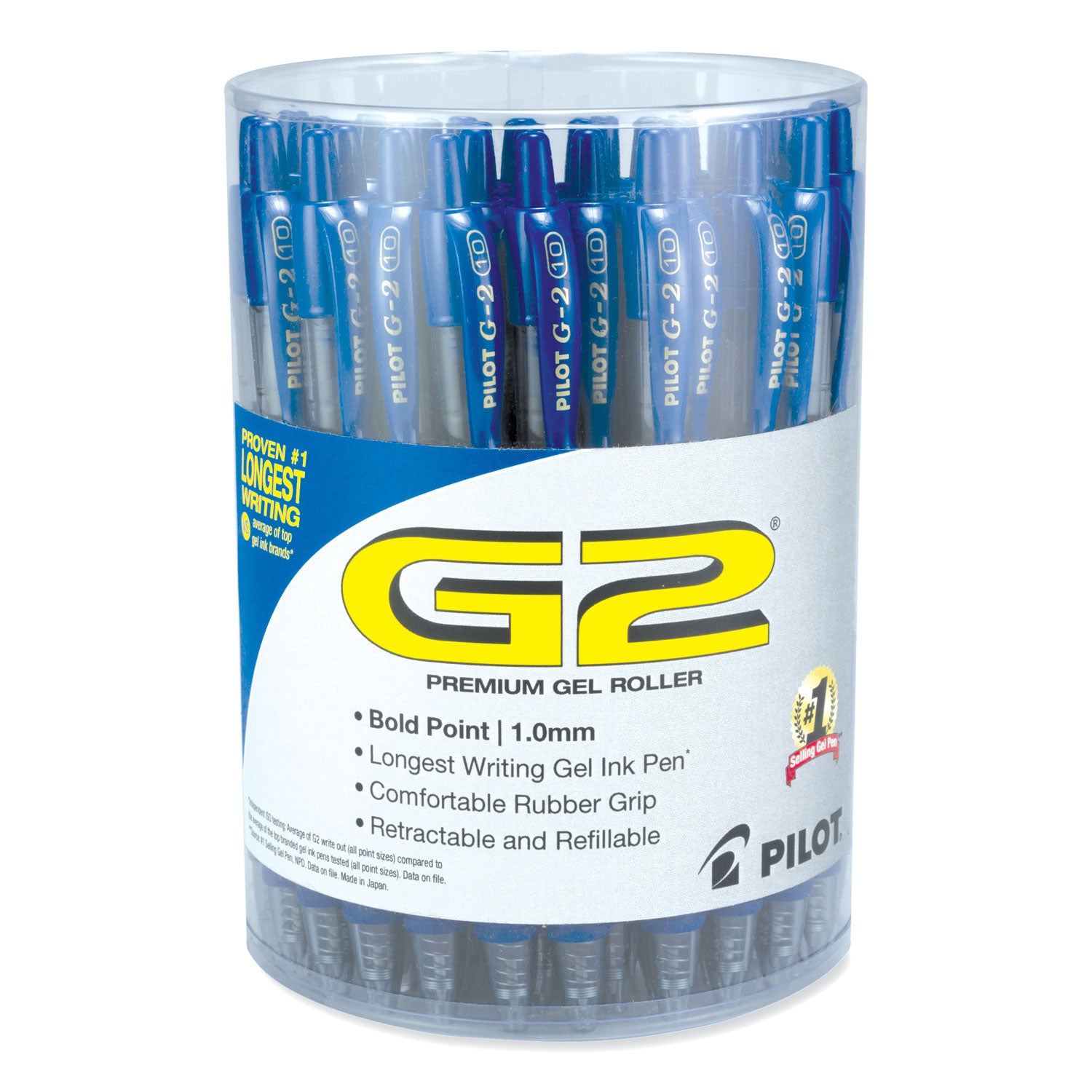 G2 Premium Gel Pen Convenience Pack, Retractable, Bold 1 mm, Blue Ink, Smoke/Blue Barrel, 36/Pack