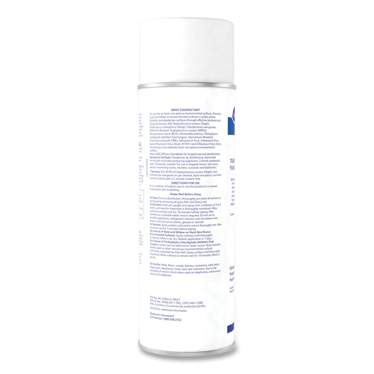 End Bac II Spray Disinfectant, Fresh Scent, 15 oz Aerosol Spray, 12/Carton