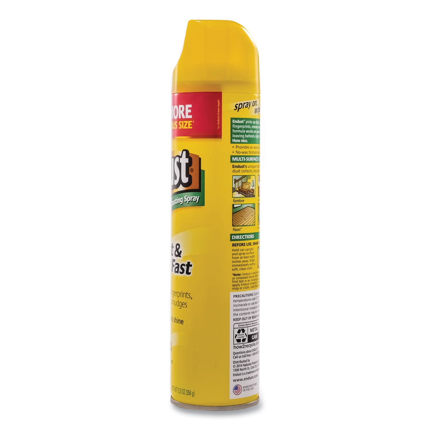 Endust Multi-Surface Dusting and Cleaning Spray, Lemon Zest, 12.5 oz Aerosol Spray