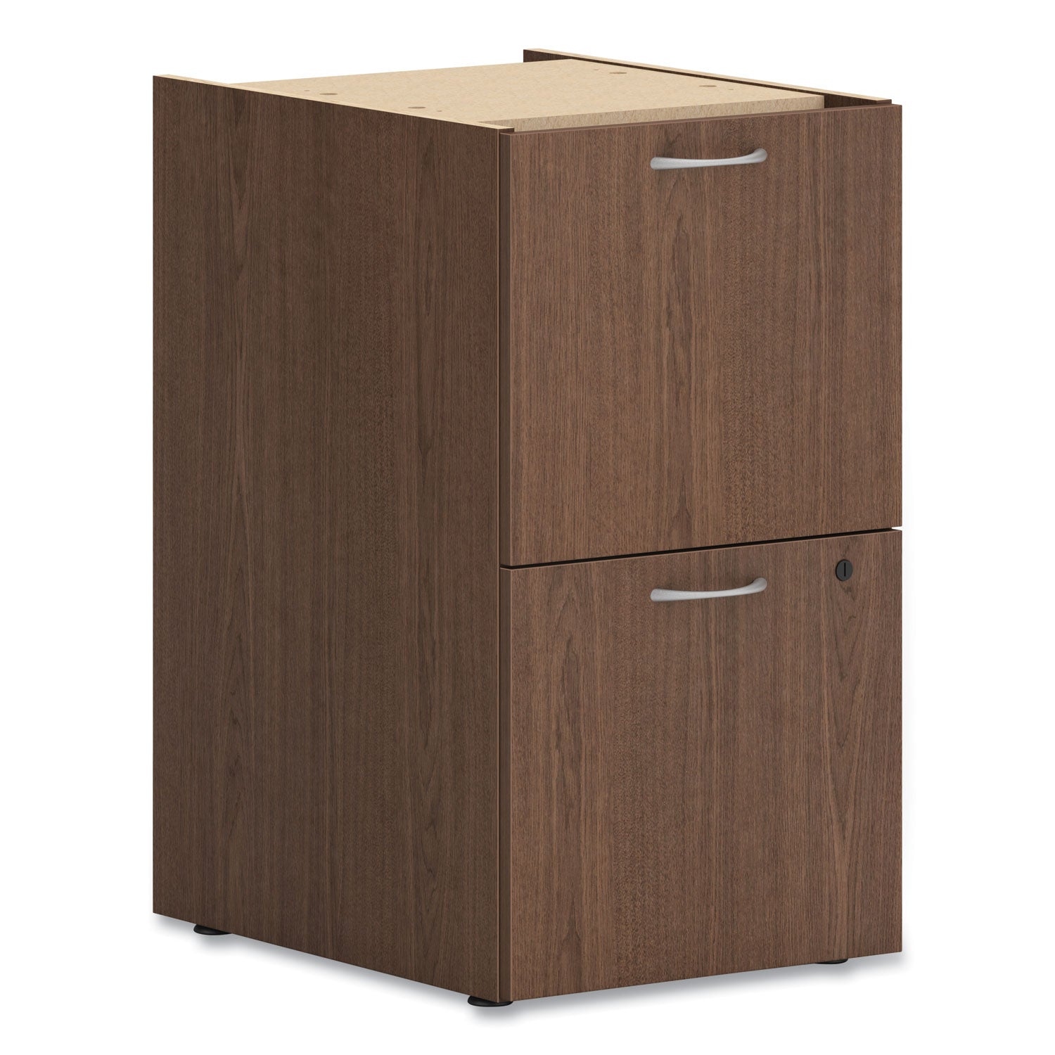 Mod Support Pedestal, Left or Right, 2 Legal/Letter-Size File Drawers, Sepia Walnut, 15" x 20" x 28
