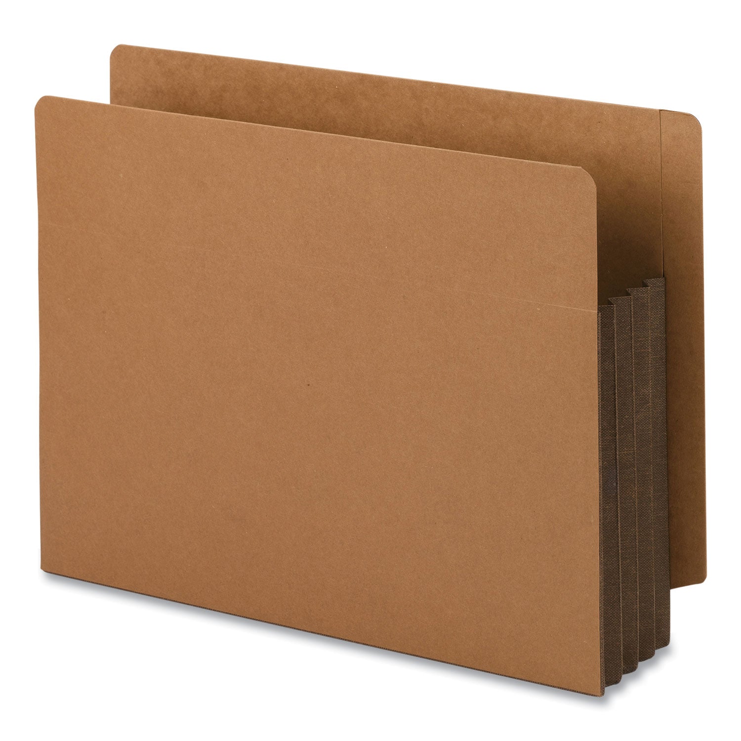Redrope Drop-Front End Tab File Pockets, Fully Lined 6.5" High Gussets, 3.5" Expansion, Letter Size, Redrope/Brown, 10/Box - 