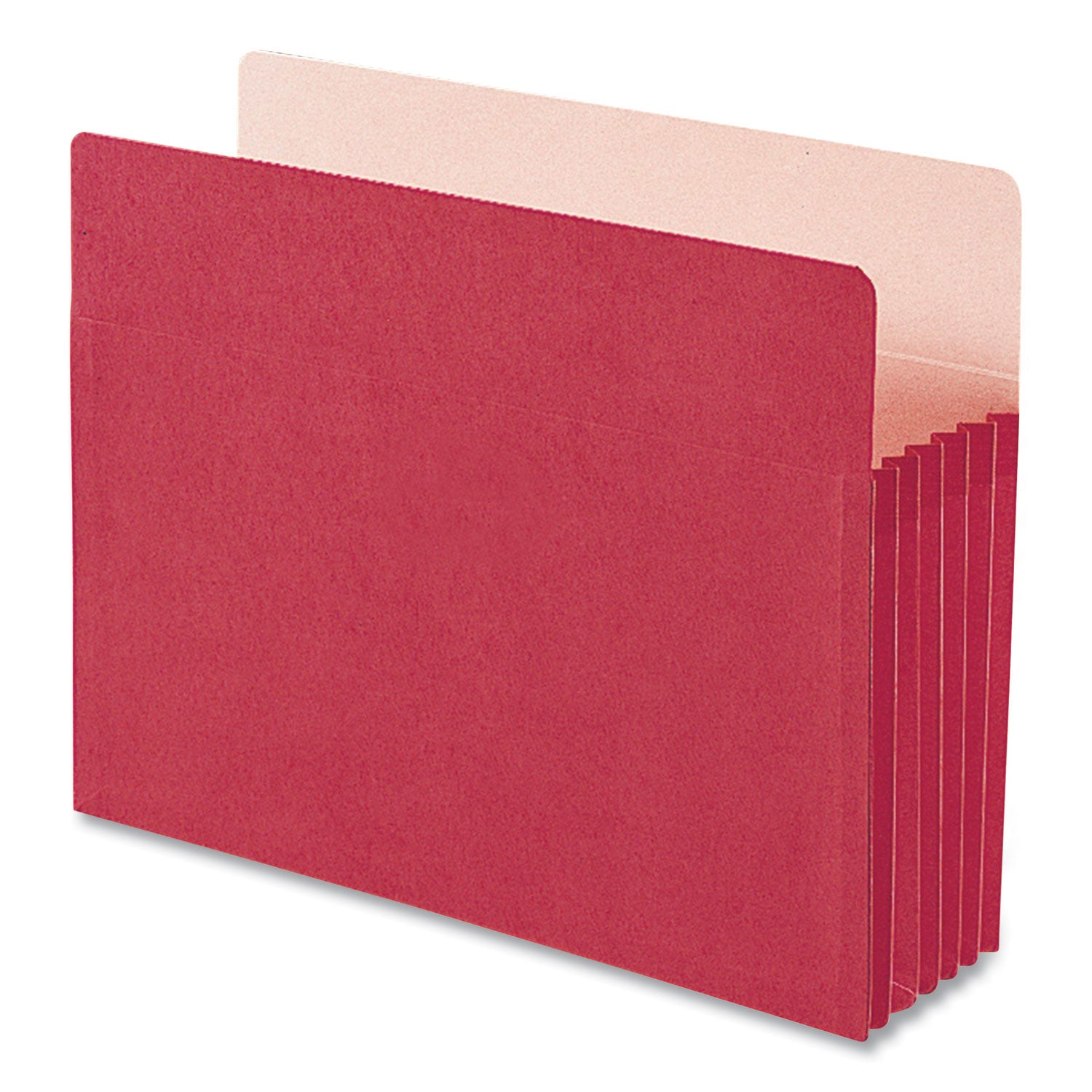 Colored File Pockets, 5.25" Expansion, Letter Size, Red - 