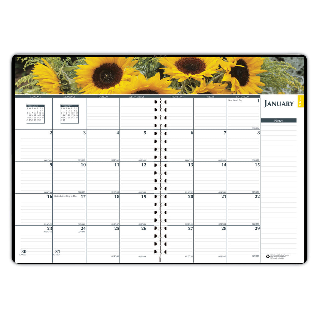 Express Track Recycled Weekly Appointment Book/Monthly Planner, 8 x 5, Black Cover, 13-Month (Jan to Jan): 2024 to 2025