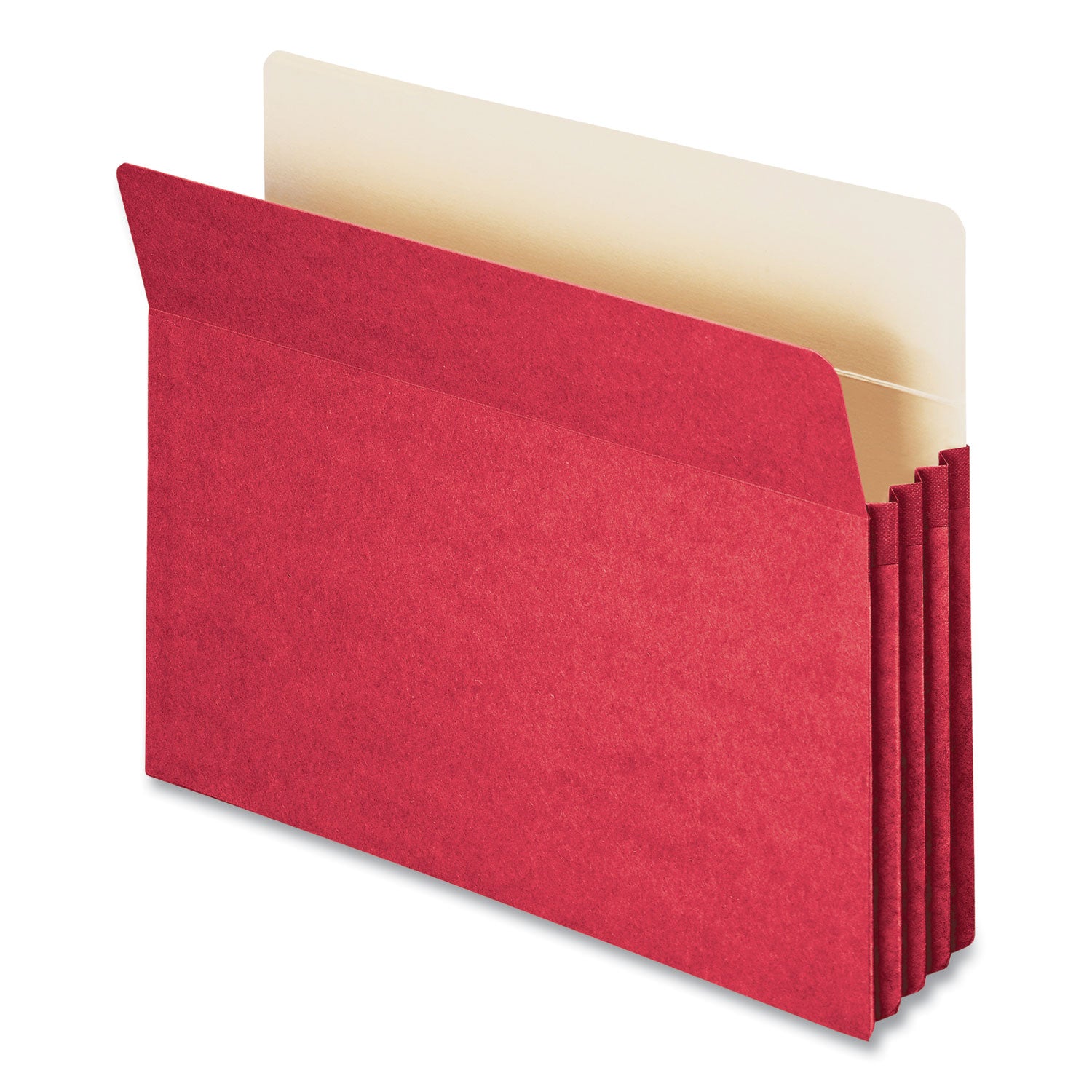 Colored File Pockets, 3.5" Expansion, Letter Size, Red - 