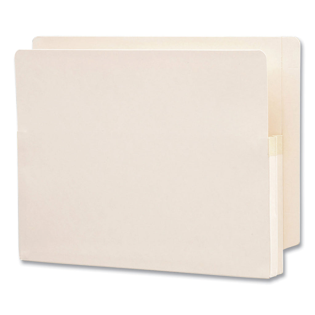 Manila End Tab File Pockets, 1.75" Expansion, Letter Size, Manila, 25/Box - 