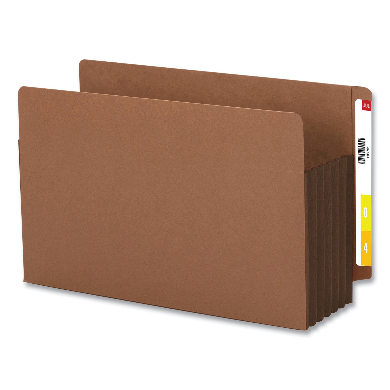 Redrope Drop-Front End Tab File Pockets, Fully Lined 6.5" High Gussets, 5.25" Expansion, Legal Size, Redrope/Brown, 10/Box - 