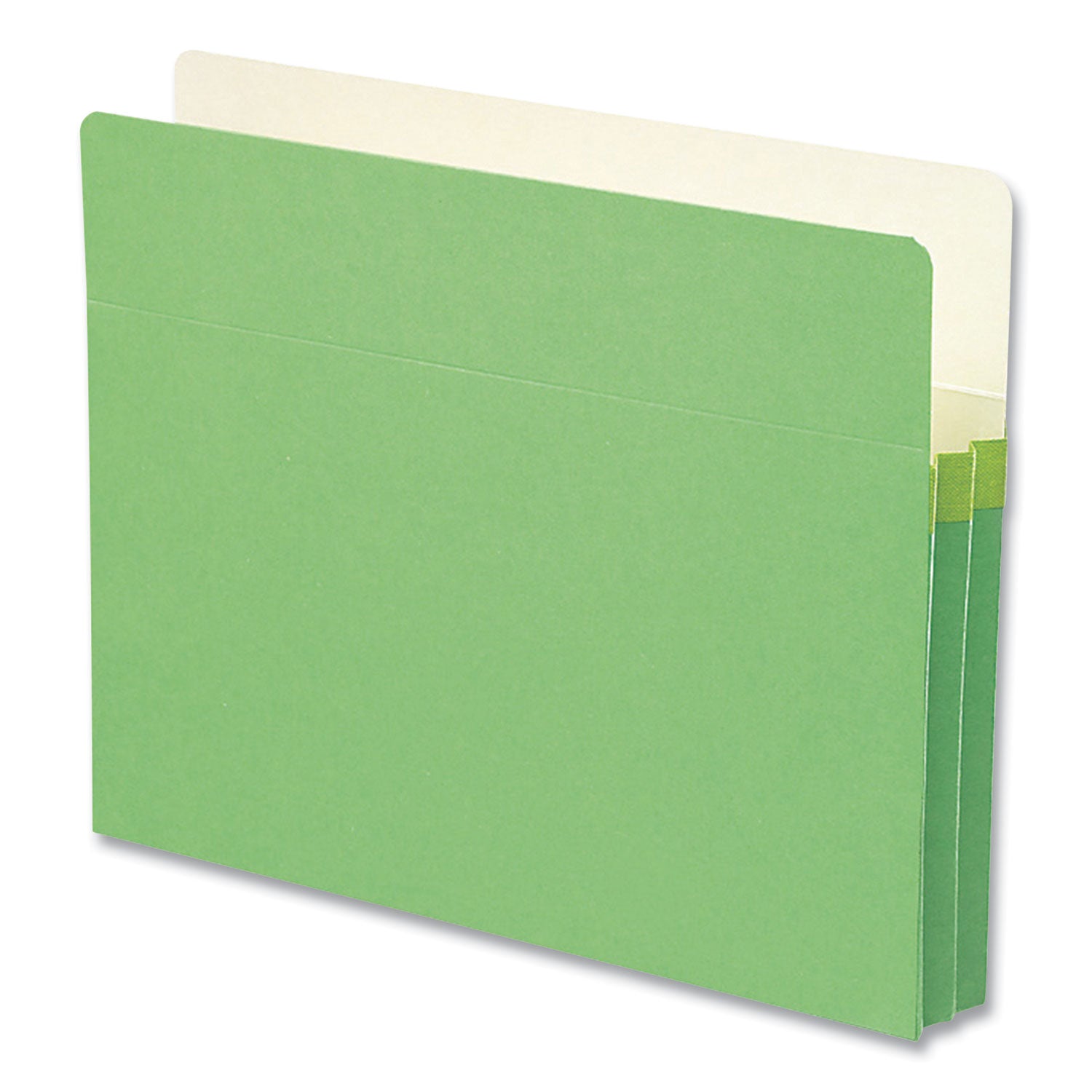 Colored File Pockets, 1.75" Expansion, Letter Size, Green - 