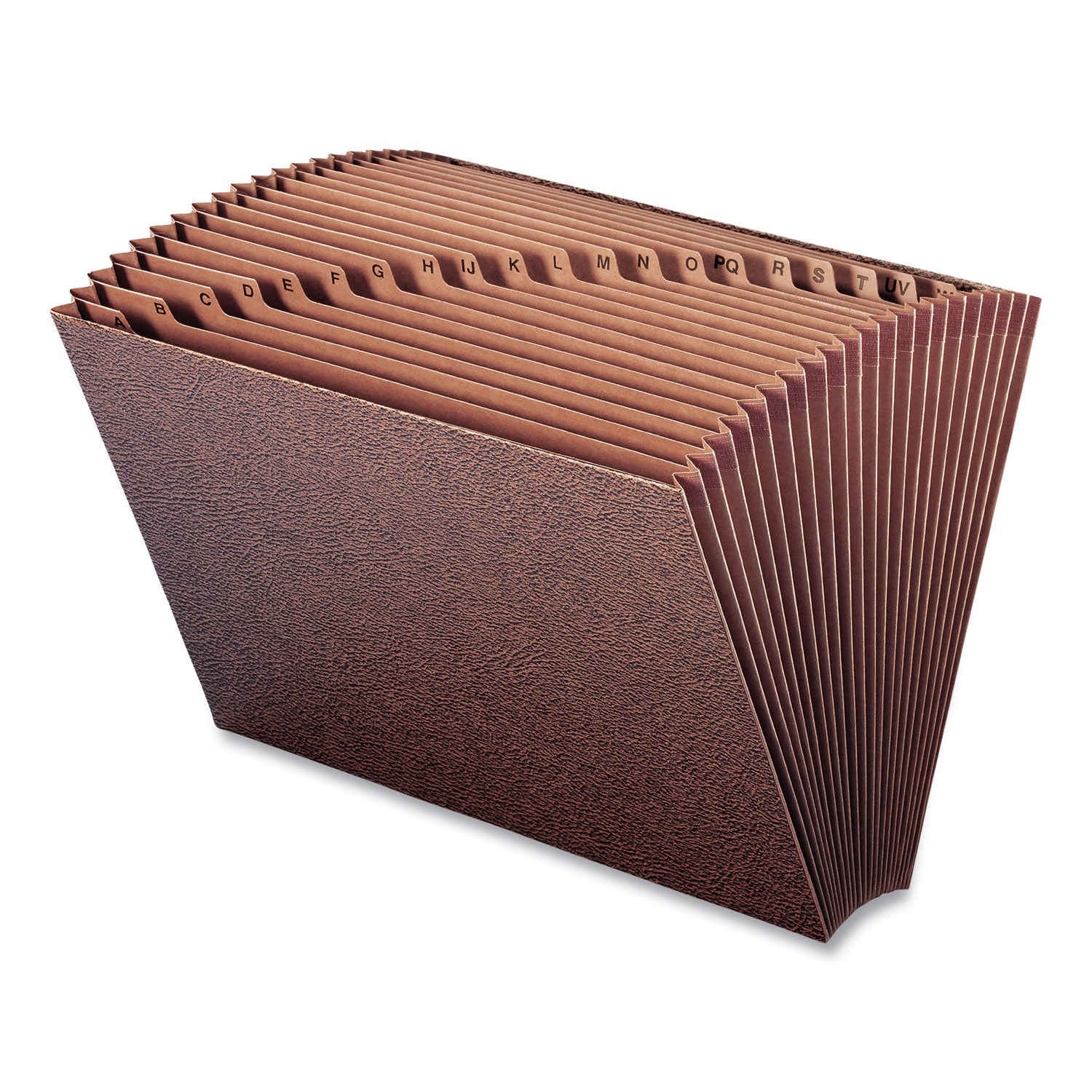TUFF Expanding Open-Top Stadium File, 21 Sections, 1/21-Cut Tabs, Legal Size, Redrope - 