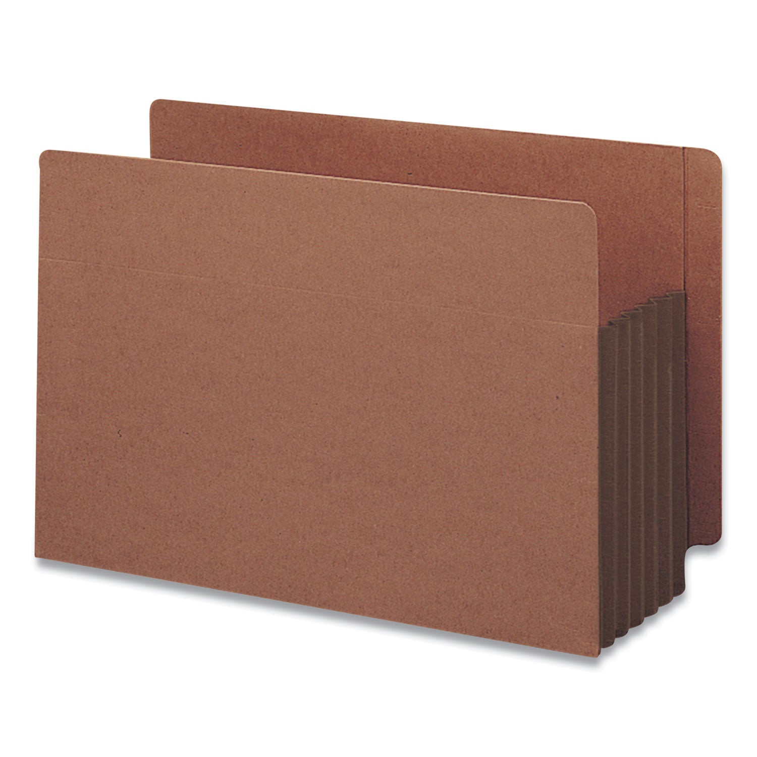 Redrope Drop-Front End Tab File Pockets, Fully Lined 6.5" High Gussets, 5.25" Expansion, Legal Size, Redrope/Brown, 10/Box - 