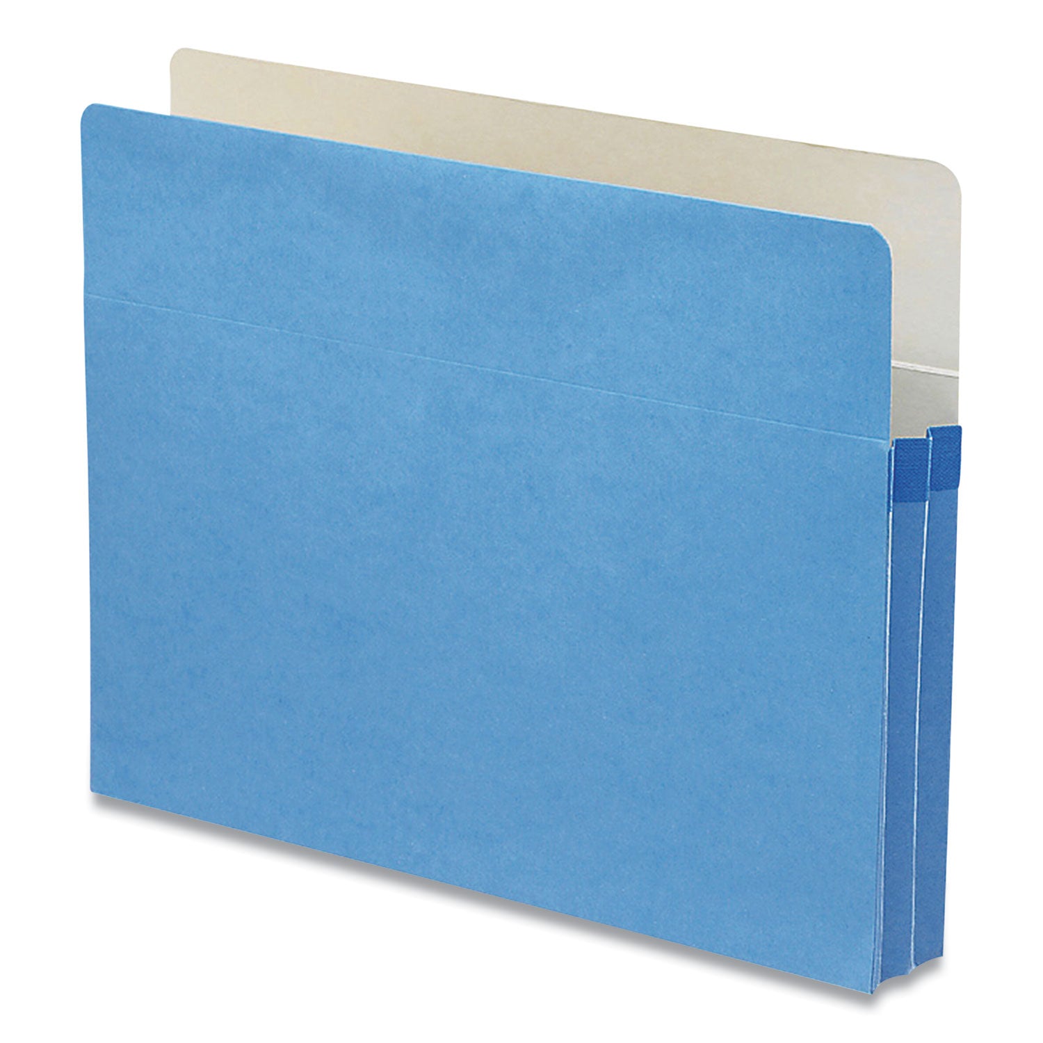 Colored File Pockets, 1.75" Expansion, Letter Size, Blue - 