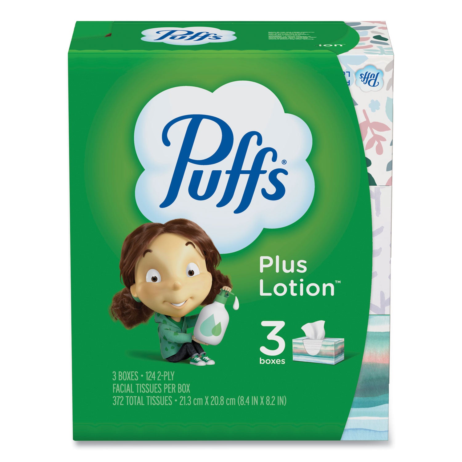 plus-lotion-facial-tissue-2-ply-white-124-box-3-box-pack-8-packs-carton_pgc39363 - 1