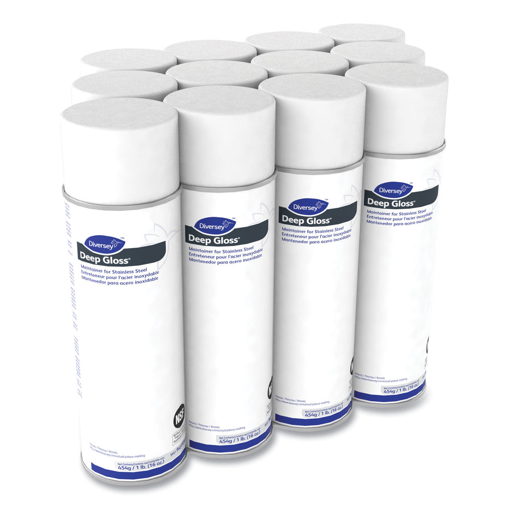 Deep Gloss Stainless Steel Maintainer, 16 oz Aerosol Spray, 12/Carton