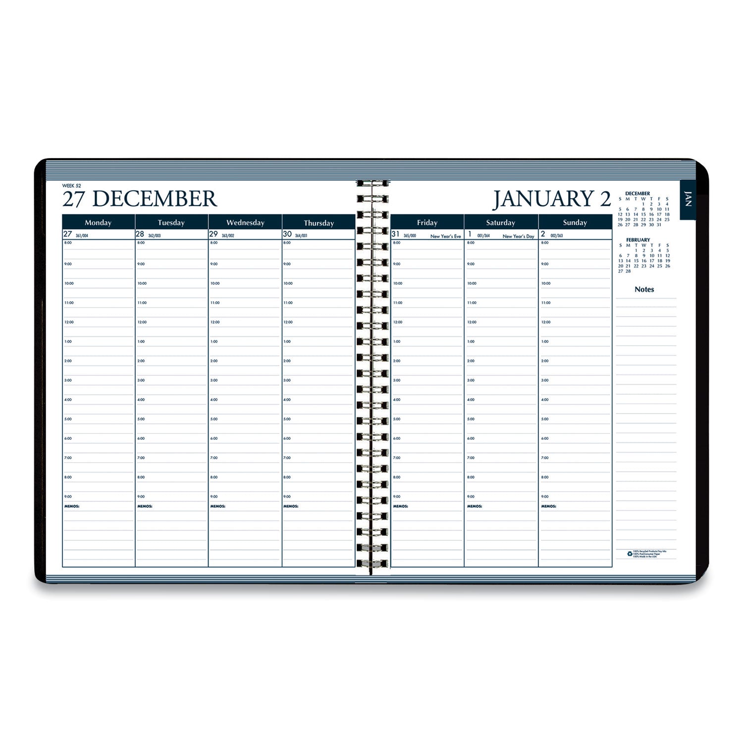 recycled-monthly-weekly-7-day-planner-875-x-688-black-cover-12-month-jan-to-dec-2024_hod286802 - 3