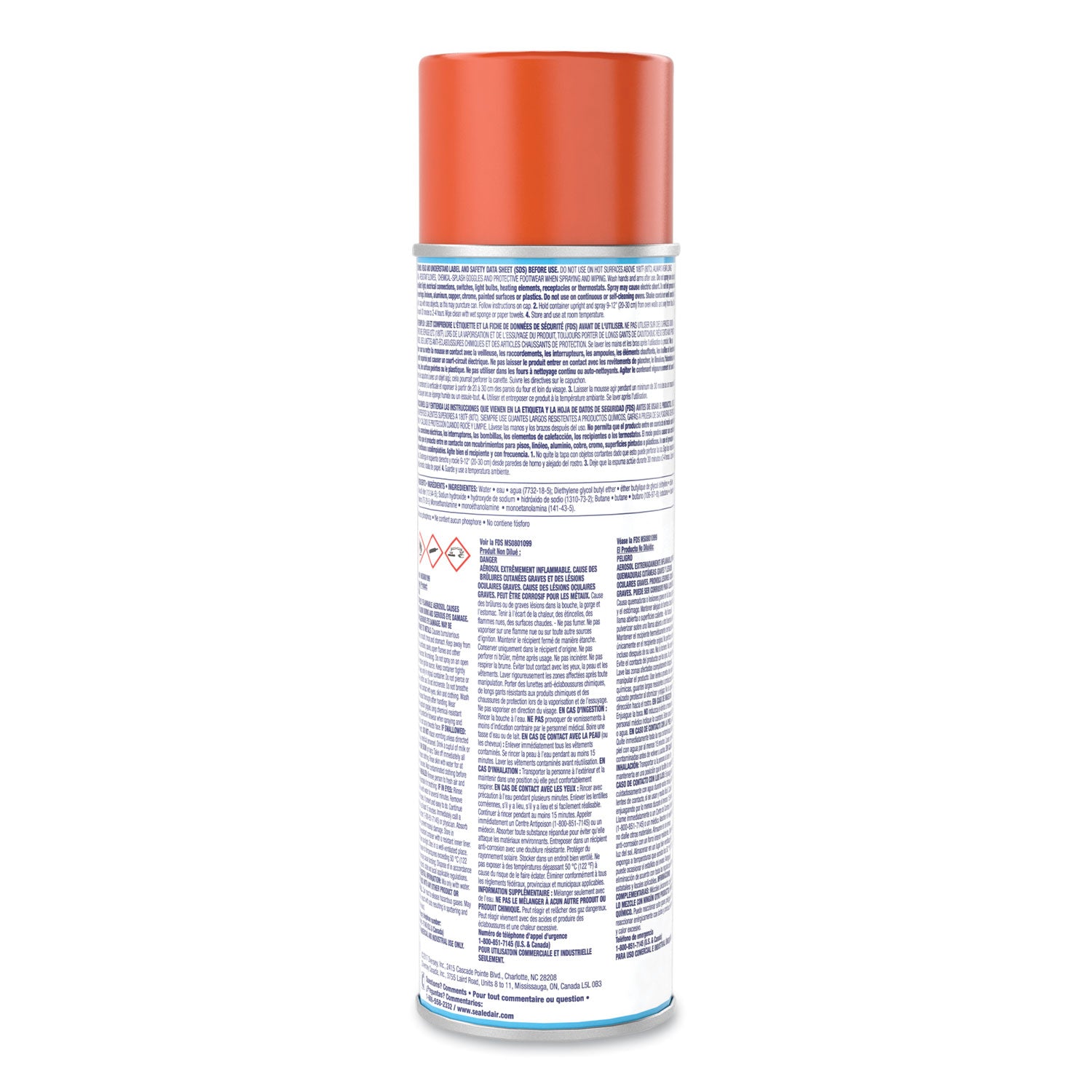 Oven And Grill Cleaner, Ready to Use, 19 oz Aerosol Spray 6/Carton