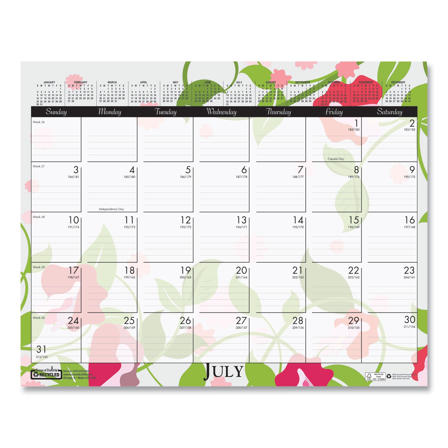 recycled-wild-flower-wall-calendar-wild-flowers-artwork-15-x-12-white-multicolor-sheets-12-month-jan-to-dec-2024_hod3469 - 8