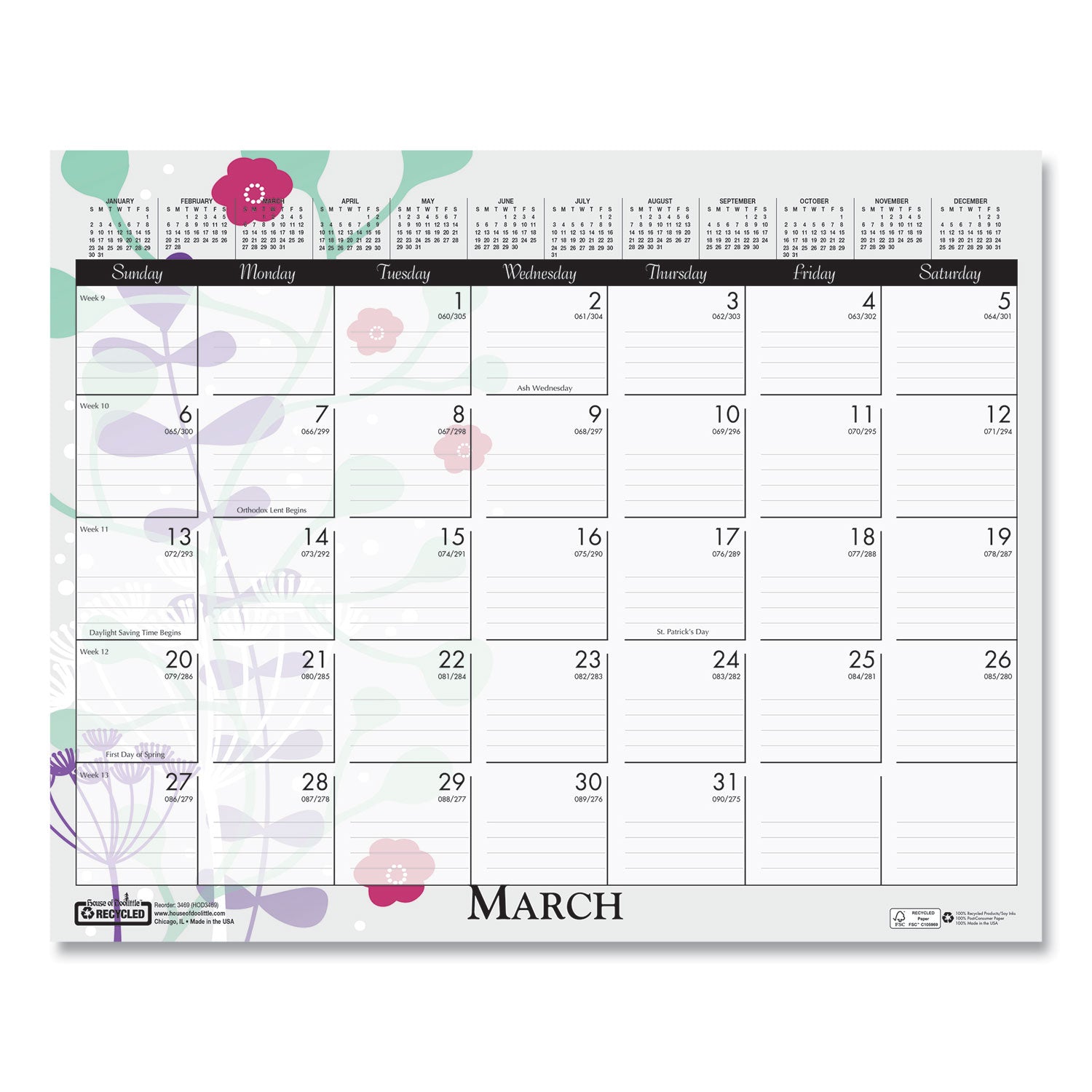 recycled-wild-flower-wall-calendar-wild-flowers-artwork-15-x-12-white-multicolor-sheets-12-month-jan-to-dec-2024_hod3469 - 4