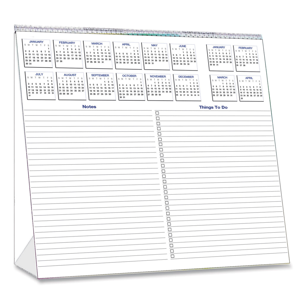 House of Doolittle Cosmos Desktop Tent Calendar - Monthly - 12 Month - January 2024 - December 2024 - Spiral Bound - Desktop - Multi - Paper - 6" Height x 6" Width - Reference Calendar, Printed, Dated Planning Page, Daily Block - 1 Each