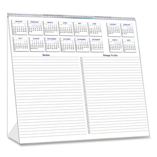 House of Doolittle Cosmos Desktop Tent Calendar - Monthly - 12 Month - January 2024 - December 2024 - Spiral Bound - Desktop - Multi - Paper - 6" Height x 6" Width - Reference Calendar, Printed, Dated Planning Page, Daily Block - 1 Each