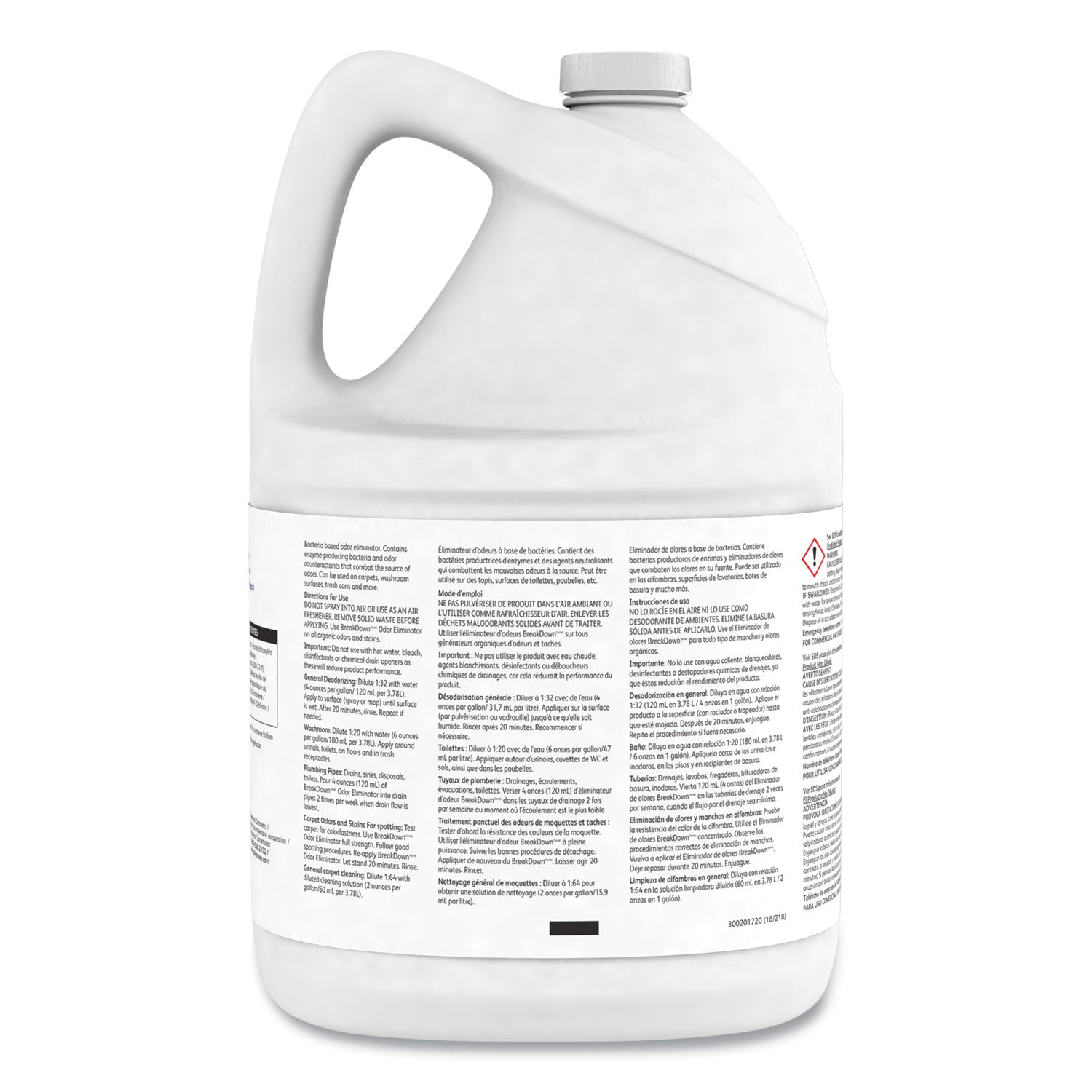 Breakdown Odor Eliminator, Cherry Almond Scent, Liquid, 1 gal Bottle, 4/Carton - 