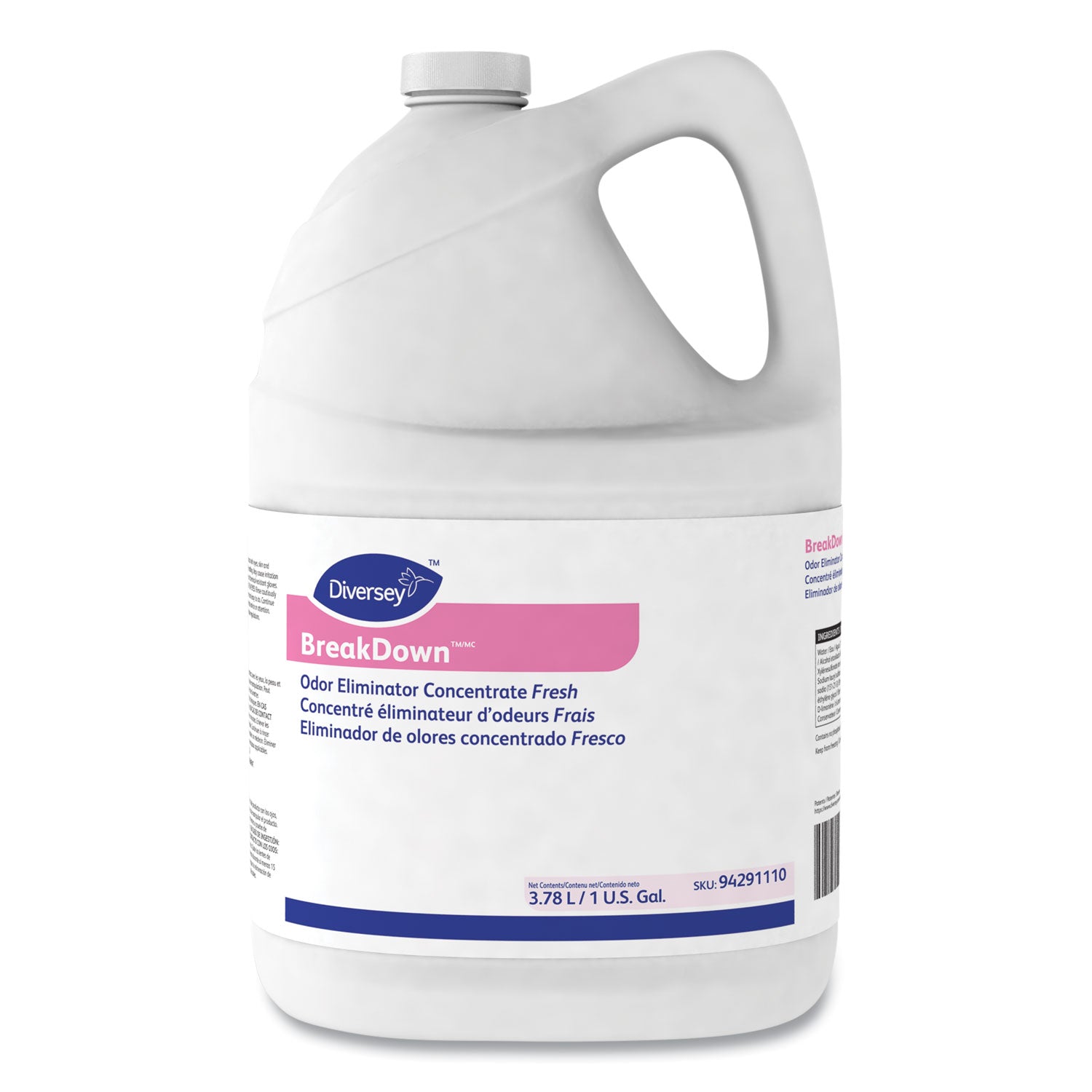 Breakdown Odor Eliminator, Cherry Almond Scent, Liquid, 1 gal Bottle, 4/Carton - 