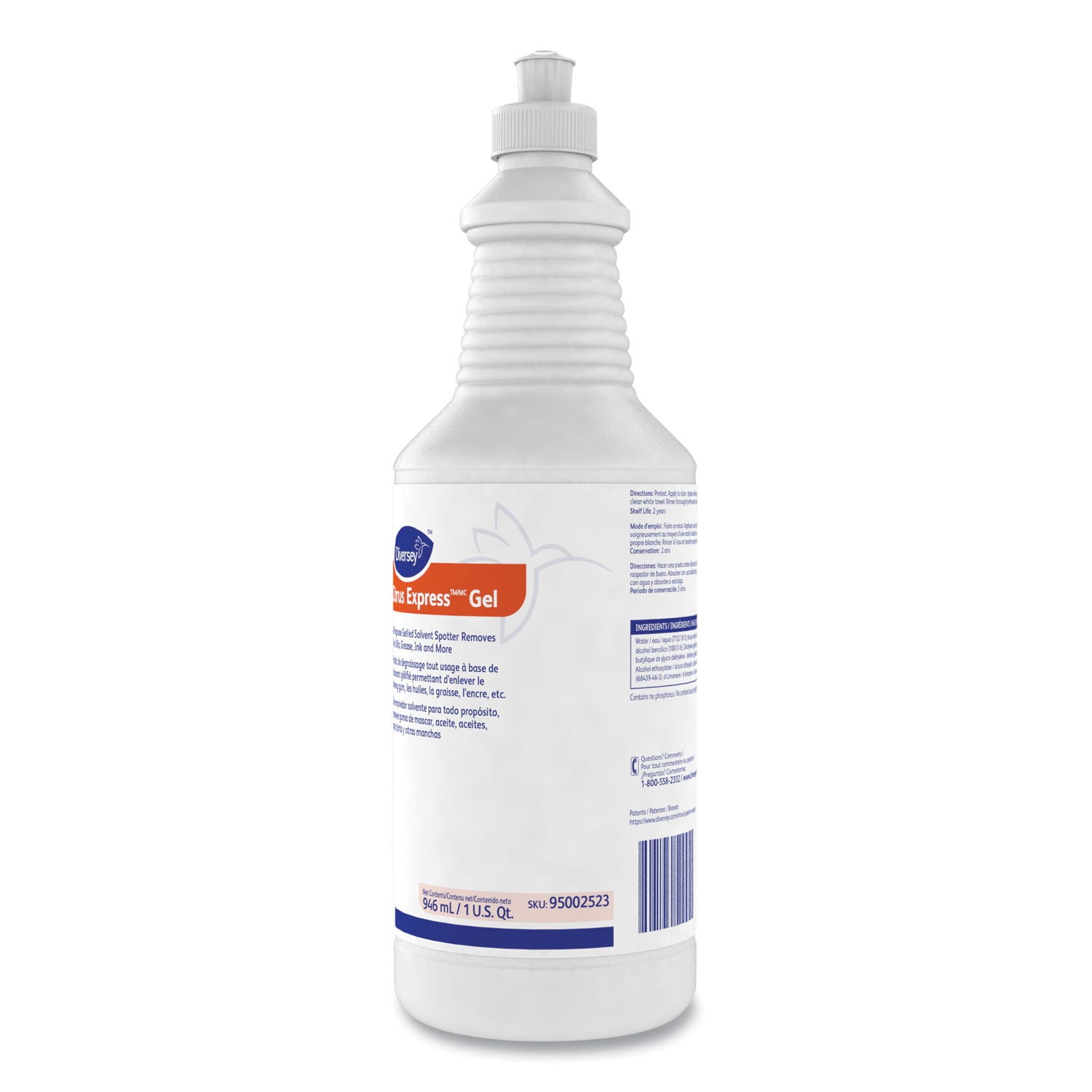 Citrus Express Gel Spotter, Citrus Scent, 32 oz Squeeze Bottle, 6/Carton - 