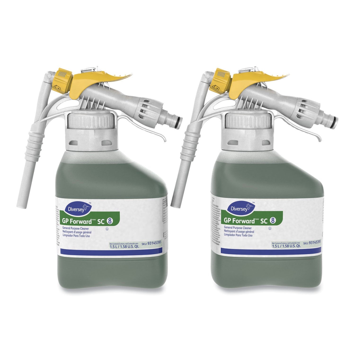 Diversey GP Forward General Purpose Cleaner - Concentrate - 50.7 fl oz (1.6 quart) - Citrus Scent - 1 Each - Rinse-free - Green