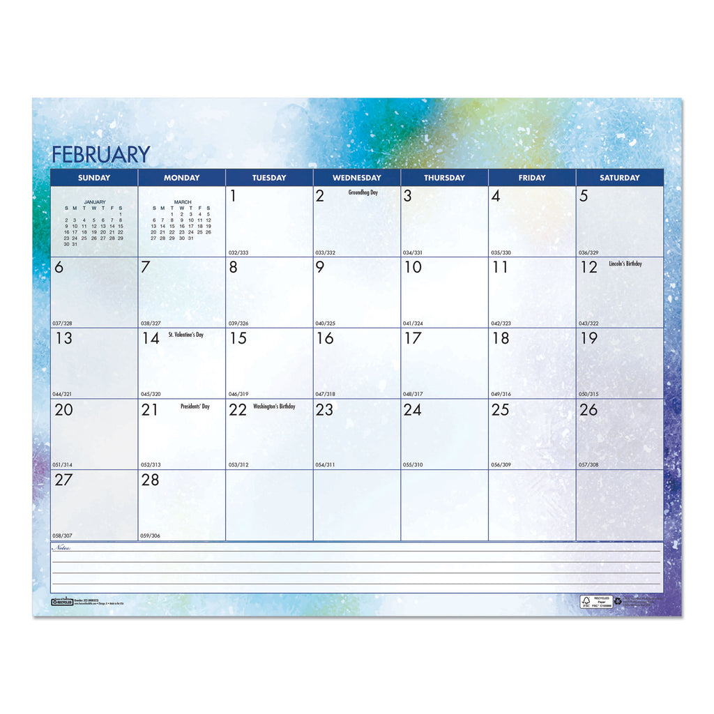 House of Doolittle Cosmos Monthly Wall Calendar - Julian Dates - Monthly - 12 Month - January 2024 - December 2024 - Spiral Bound - Multi - Paper - 12" Height x 15" Width - Reference Calendar, Printed, Dated Planning Page, Daily Block, Holiday Listin