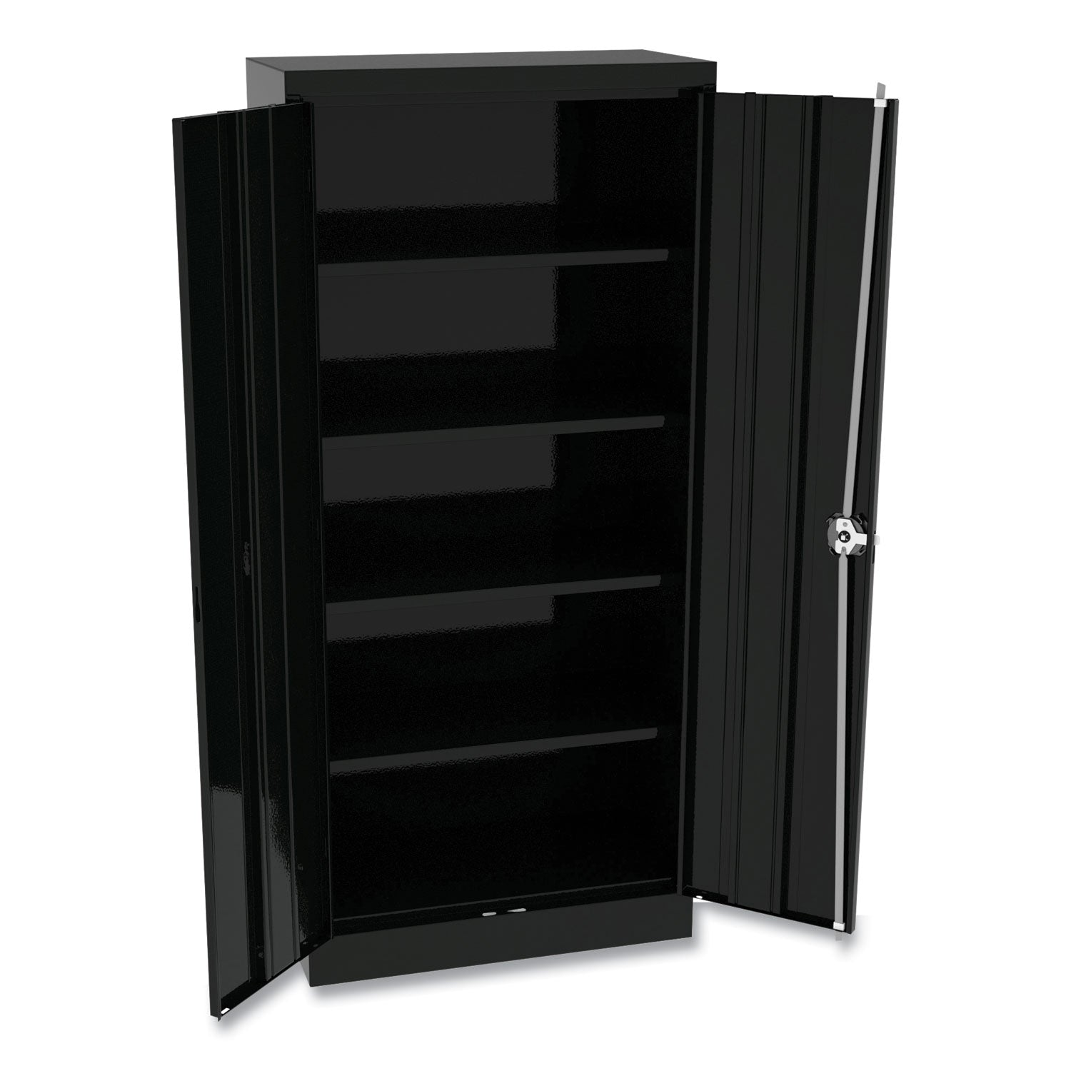 space-saver-storage-cabinet-four-fixed-shelves-30w-x-15d-x-66h-black_alecm6615bk - 1