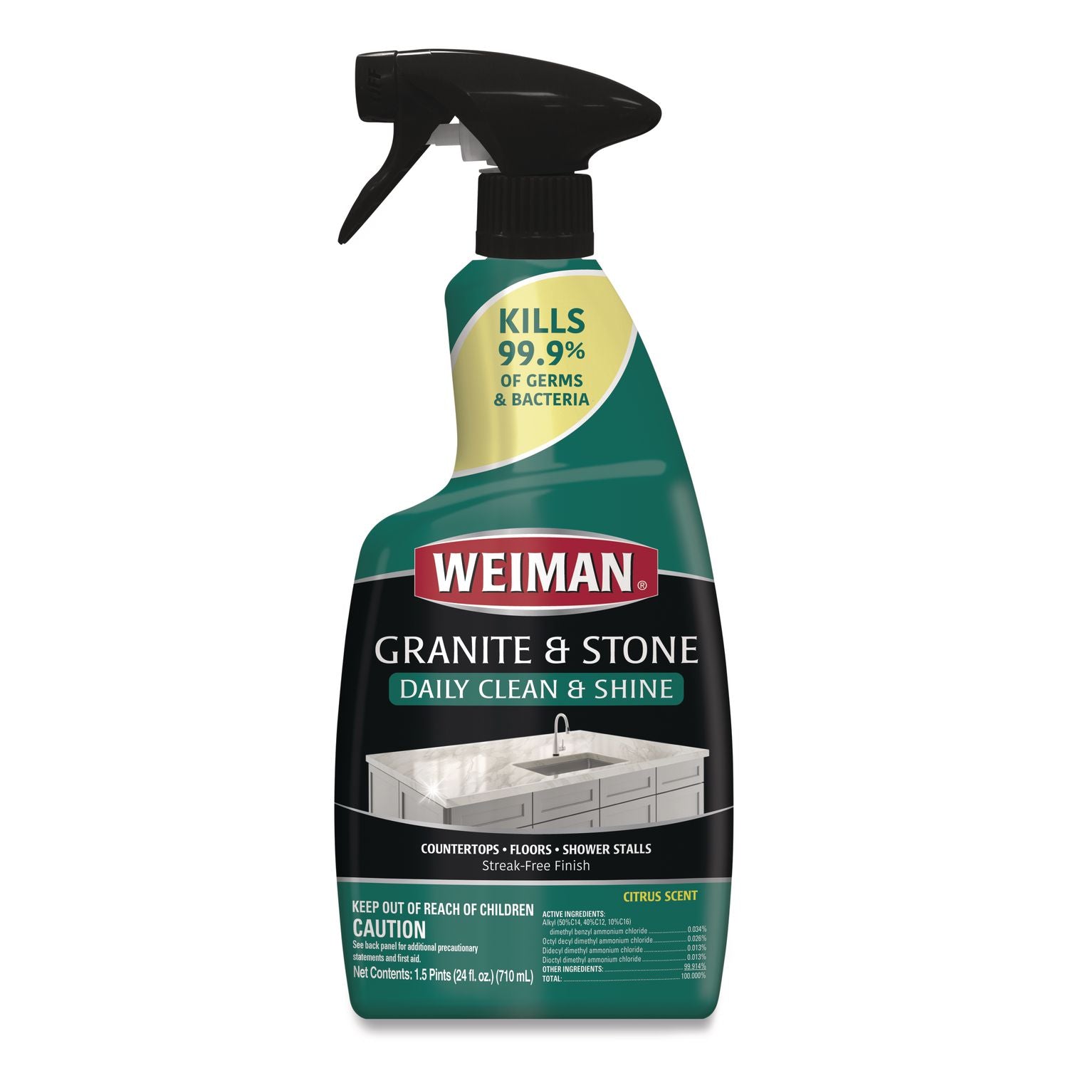 Granite Cleaner and Polish, Citrus Scent, 24 oz Spray Bottle