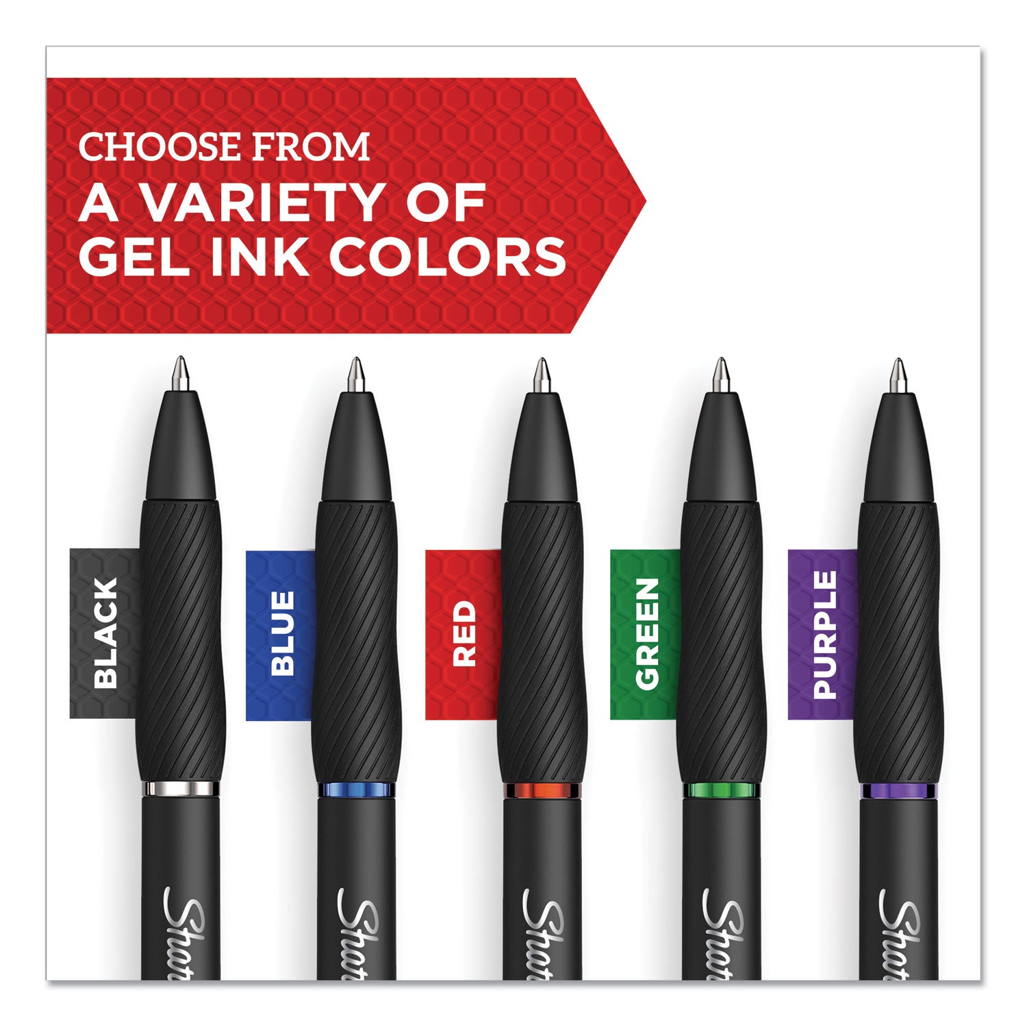 S-Gel High-Performance Gel Pen, Retractable, Bold 1 mm, Black Ink, Black Barrel, 36/Pack