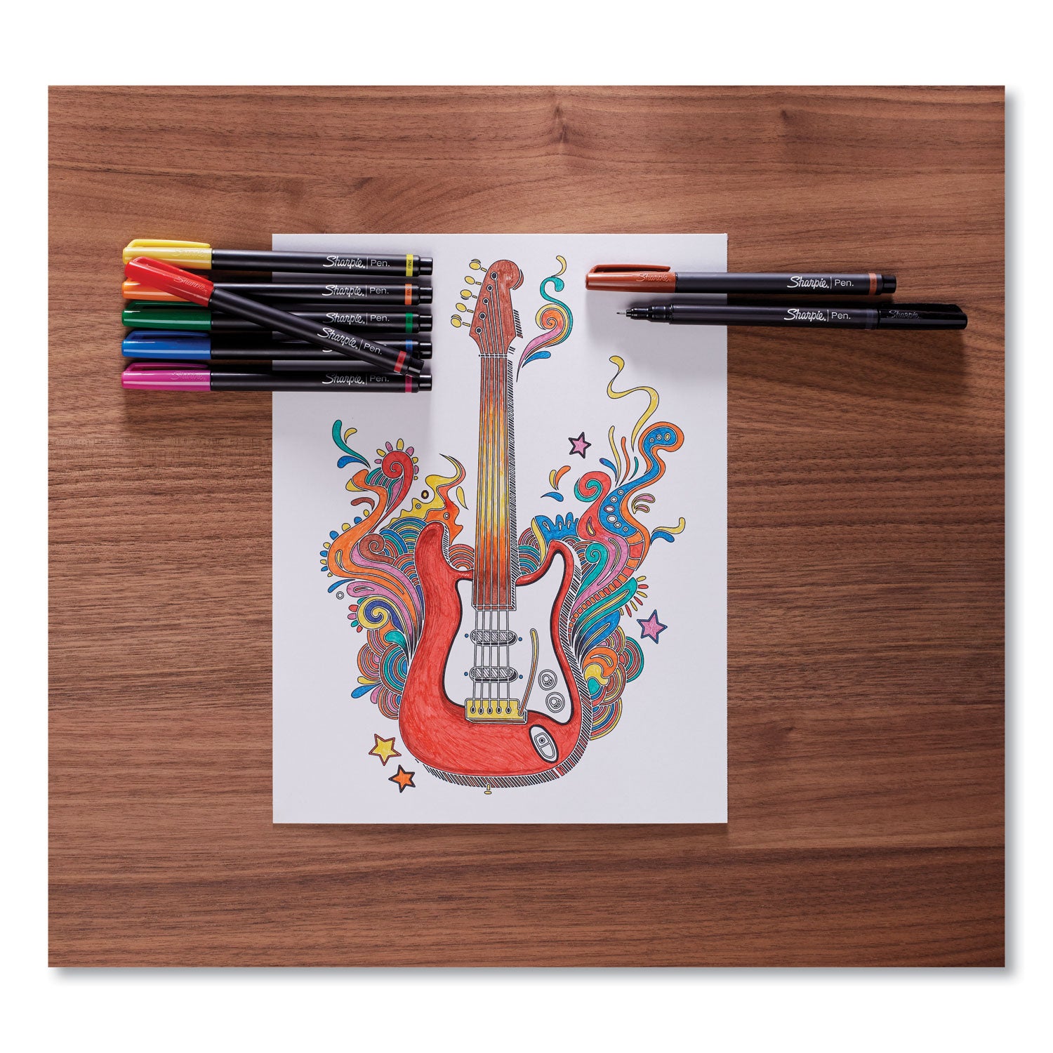 art-pen-porous-point-pen-with-hard-case-stick-fine-04-mm-assorted-ink-and-barrel-colors-8-pack_san1982056 - 5