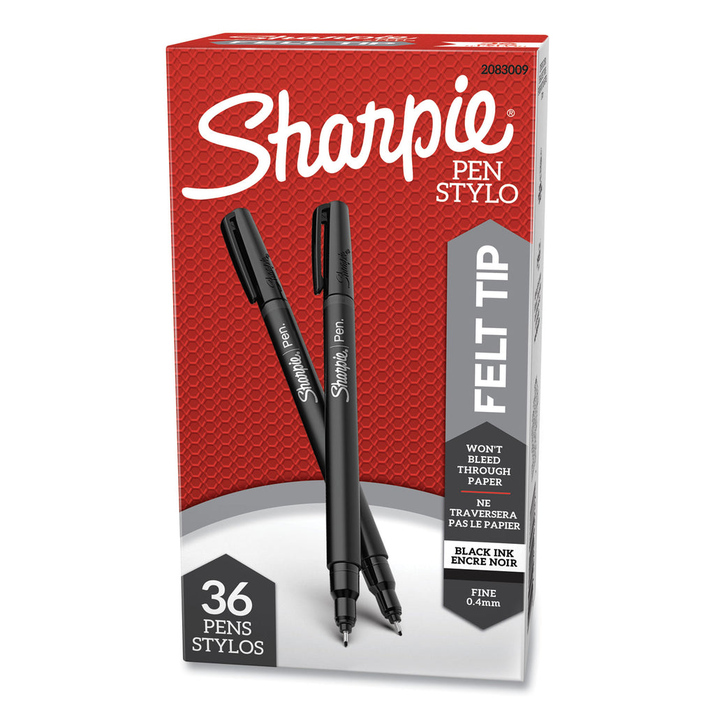 water-resistant-ink-porous-point-pen-value-pack-stick-fine-04-mm-black-ink-black-barrel-36-pack_san2083009 - 1