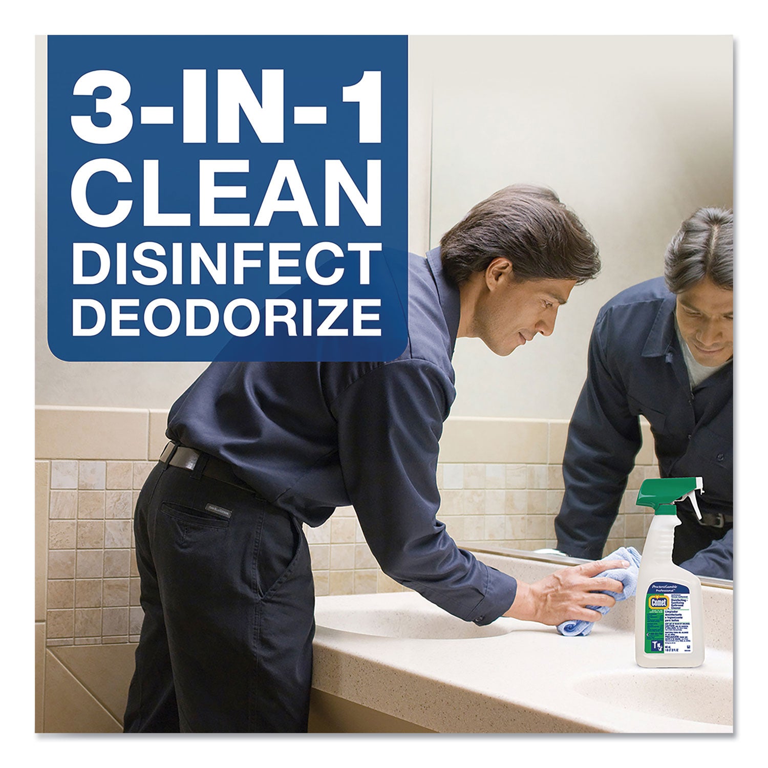 Disinfecting-Sanitizing Bathroom Cleaner, 32 oz Trigger Spray Bottle