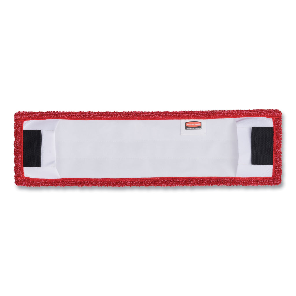 Rubbermaid Commercial Adaptable Flat Mop Microfiber Pad - 19.5" Length x 5.5" Depth - MicroFiber - Red - 1Each