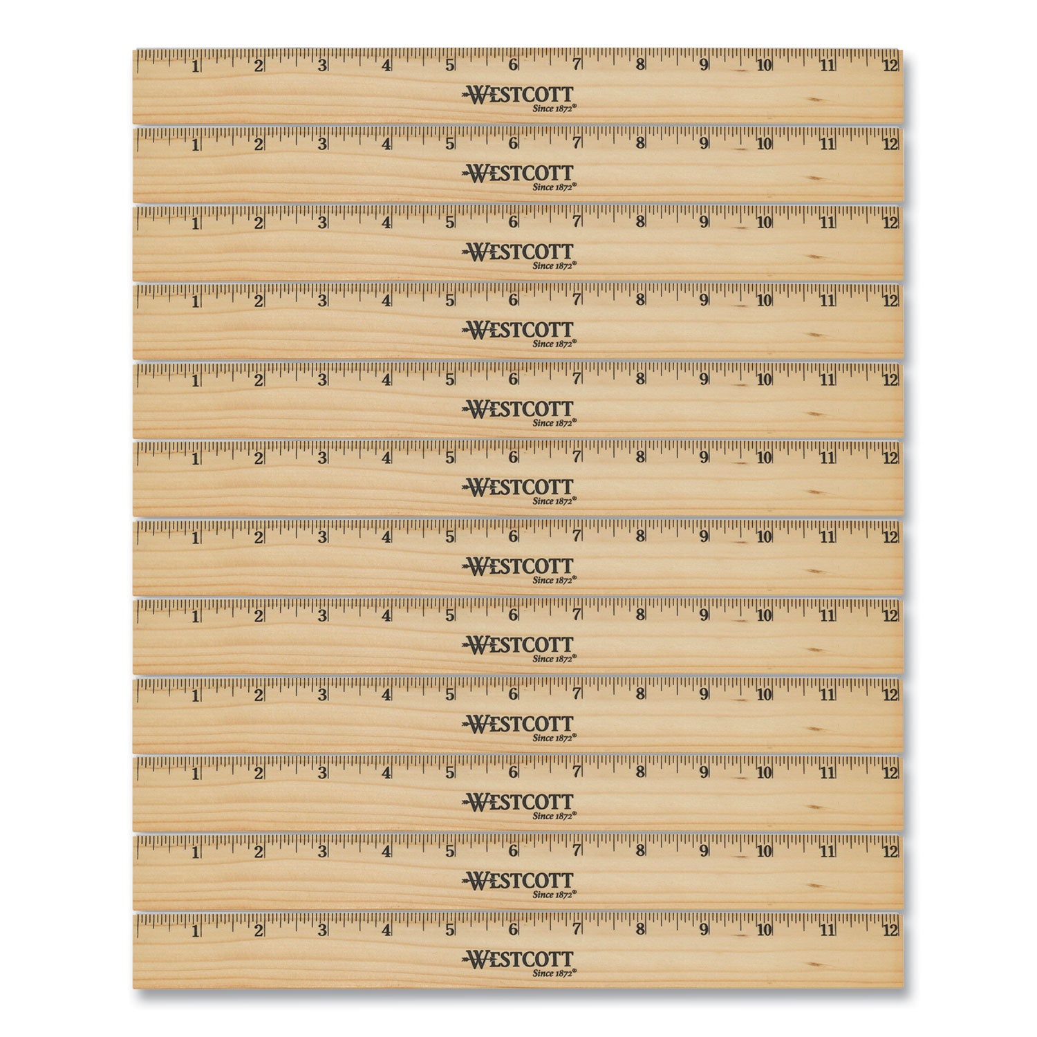 beveled-wood-ruler-standard-12-long-natural-hardwood-12-pack_acm17720 - 1