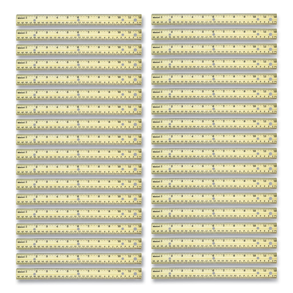 three-hole-punched-wood-ruler-standard-metric-12-30-cm-long-natural-wood-36-box_acm17724 - 1