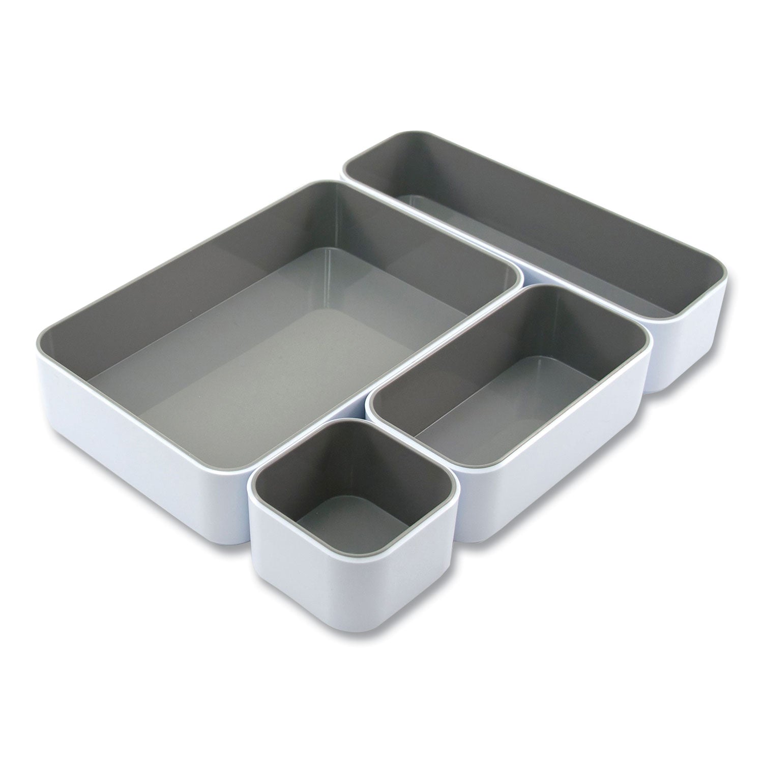 fusion-stacking-bins-4-compartments-plastic-121-x-91-x-22-white-gray-4-pieces_avt37592 - 3