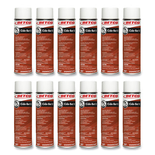 Cide-Bet II Aerosol Disinfectant Spray, Floral Scent, 19 oz Aerosol Spray, 12/Carton
