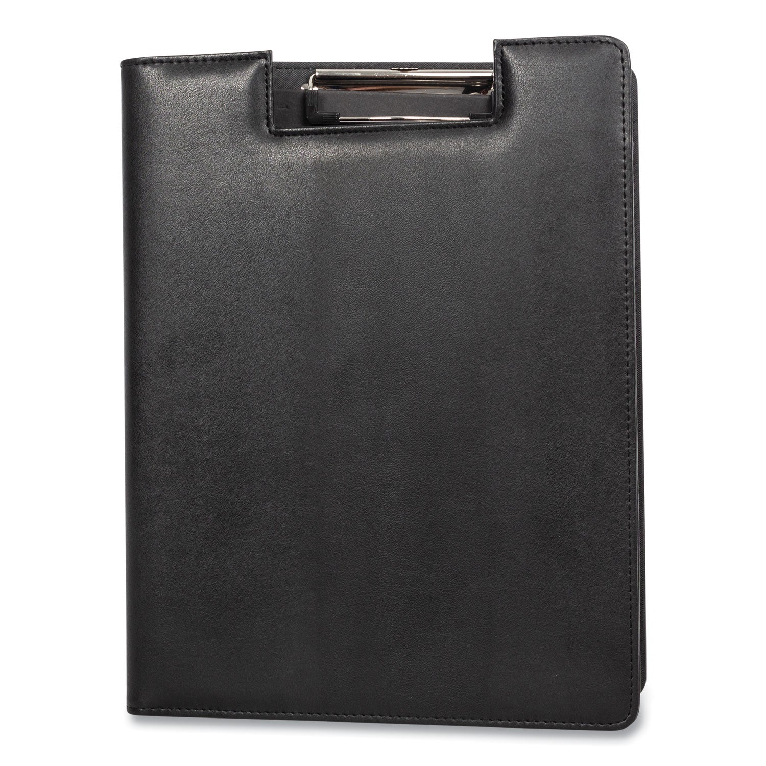 faux-leather-padfolio-notched-front-cover-with-clipboard-fastener-9-x-12-pad-975-x-125-black_bnd5041bsblack - 1