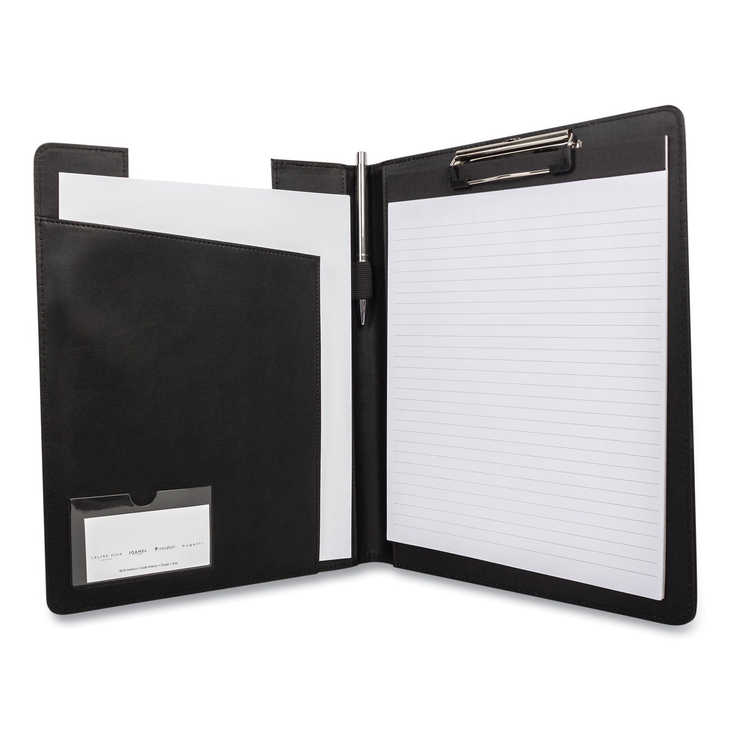 faux-leather-padfolio-notched-front-cover-with-clipboard-fastener-9-x-12-pad-975-x-125-black_bnd5041bsblack - 3