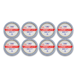 heavy-duty-disposable-dinnerware-large-plate-115-dia-floral-blue-yellow-white-12-pack_dxe16217 - 1