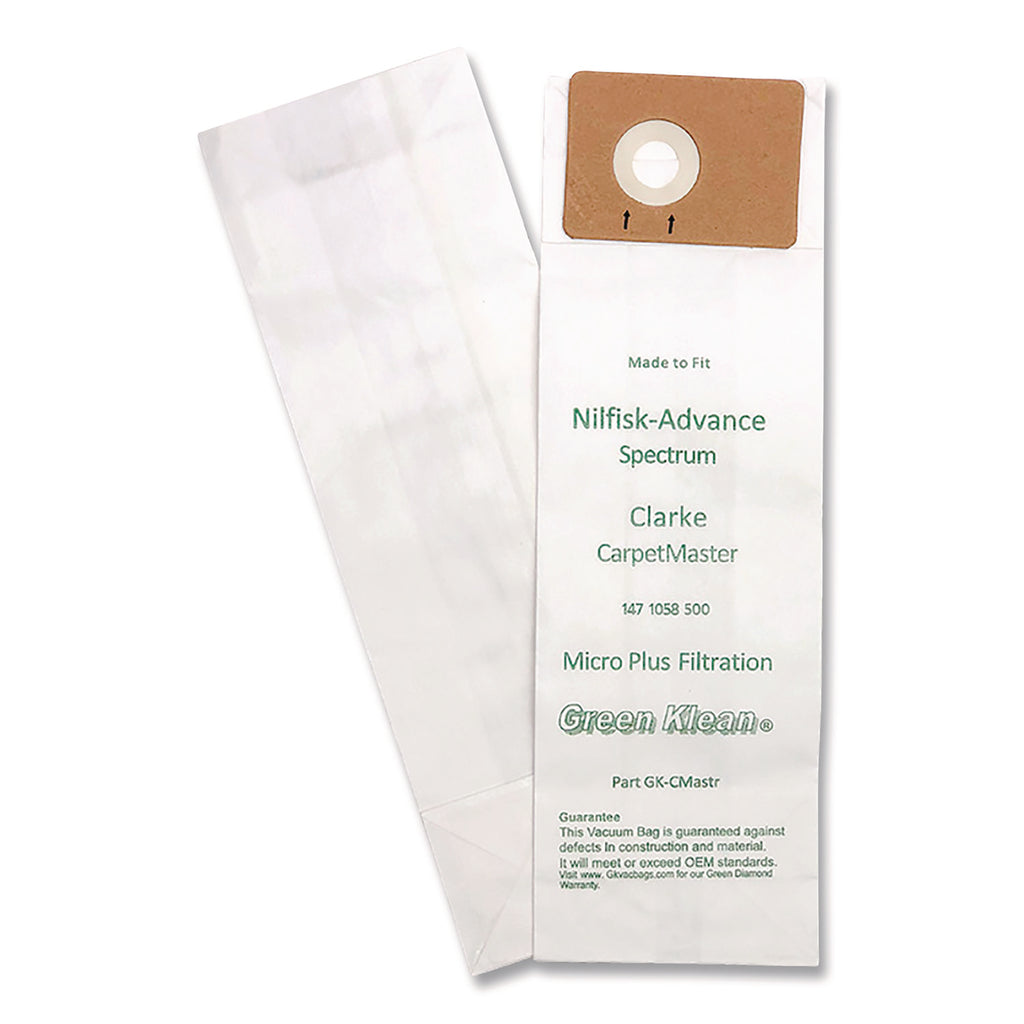 Replacement Vacuum Bags, Fits Advance Spectrum/Clarke CarpetMaster, 10/Pack