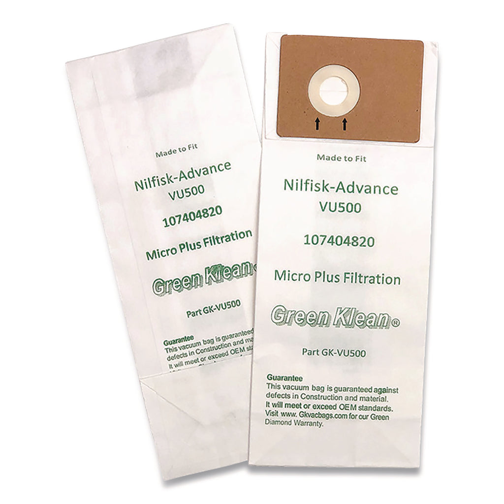 Replacement Vacuum Bags, Fits Advance VU500, 10/Pack