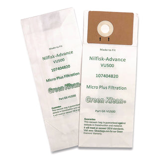 Replacement Vacuum Bags, Fits Advance VU500, 10/Pack