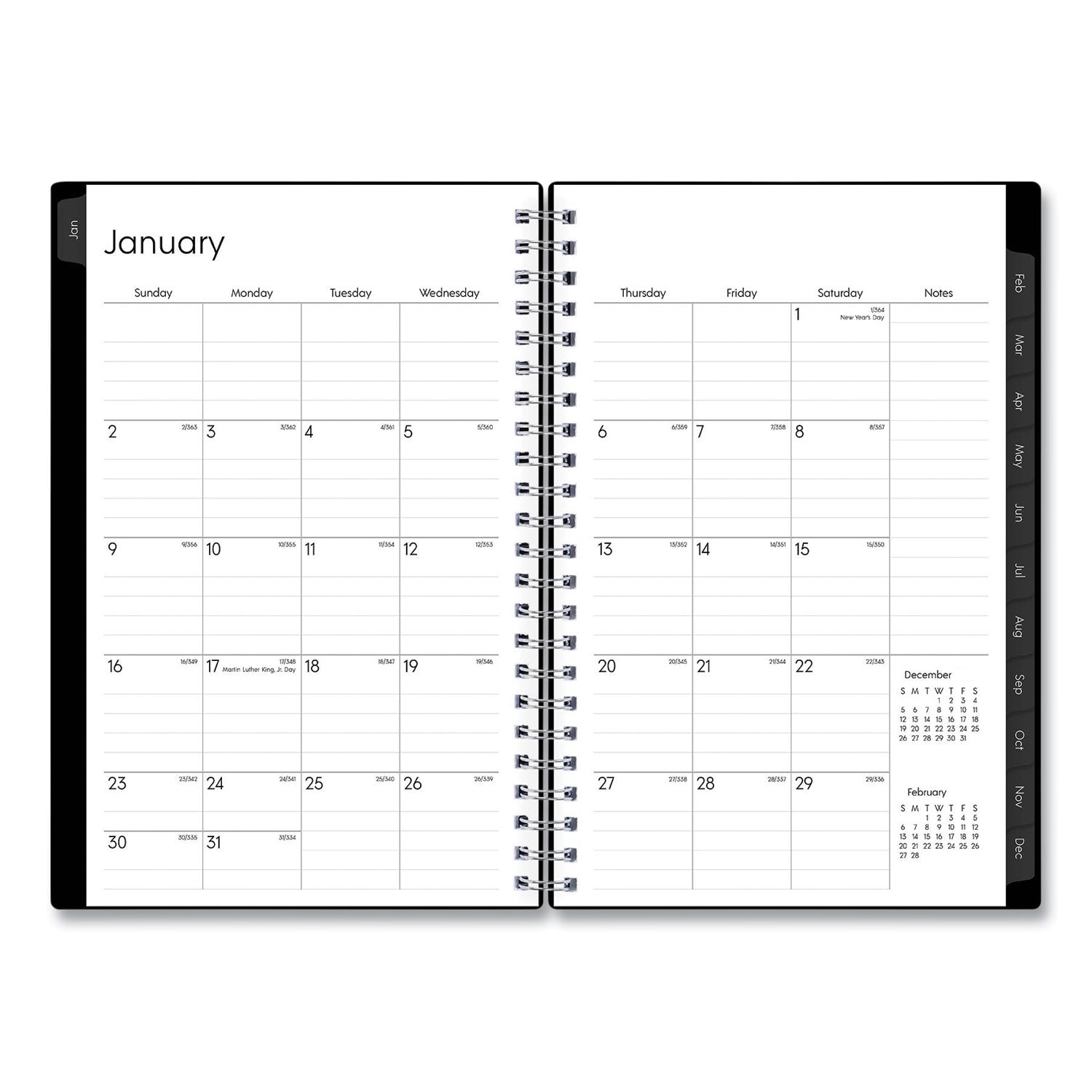 enterprise-weekly-monthly-planner-enterprise-formatting-8-x-5-black-cover-12-month-jan-to-dec-2024_bls111291 - 3