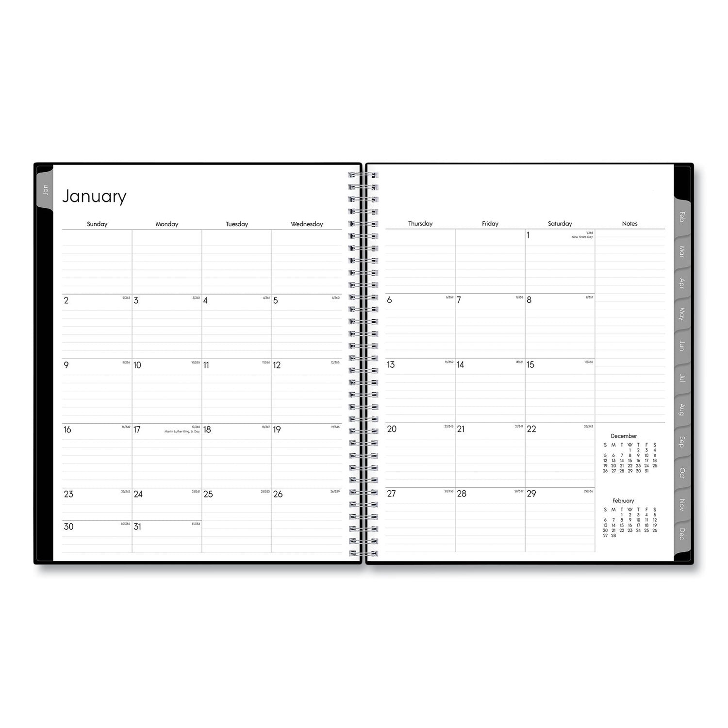 enterprise-weekly-monthly-planner-enterprise-formatting-11-x-85-black-cover-12-month-jan-to-dec-2024_bls111288 - 3