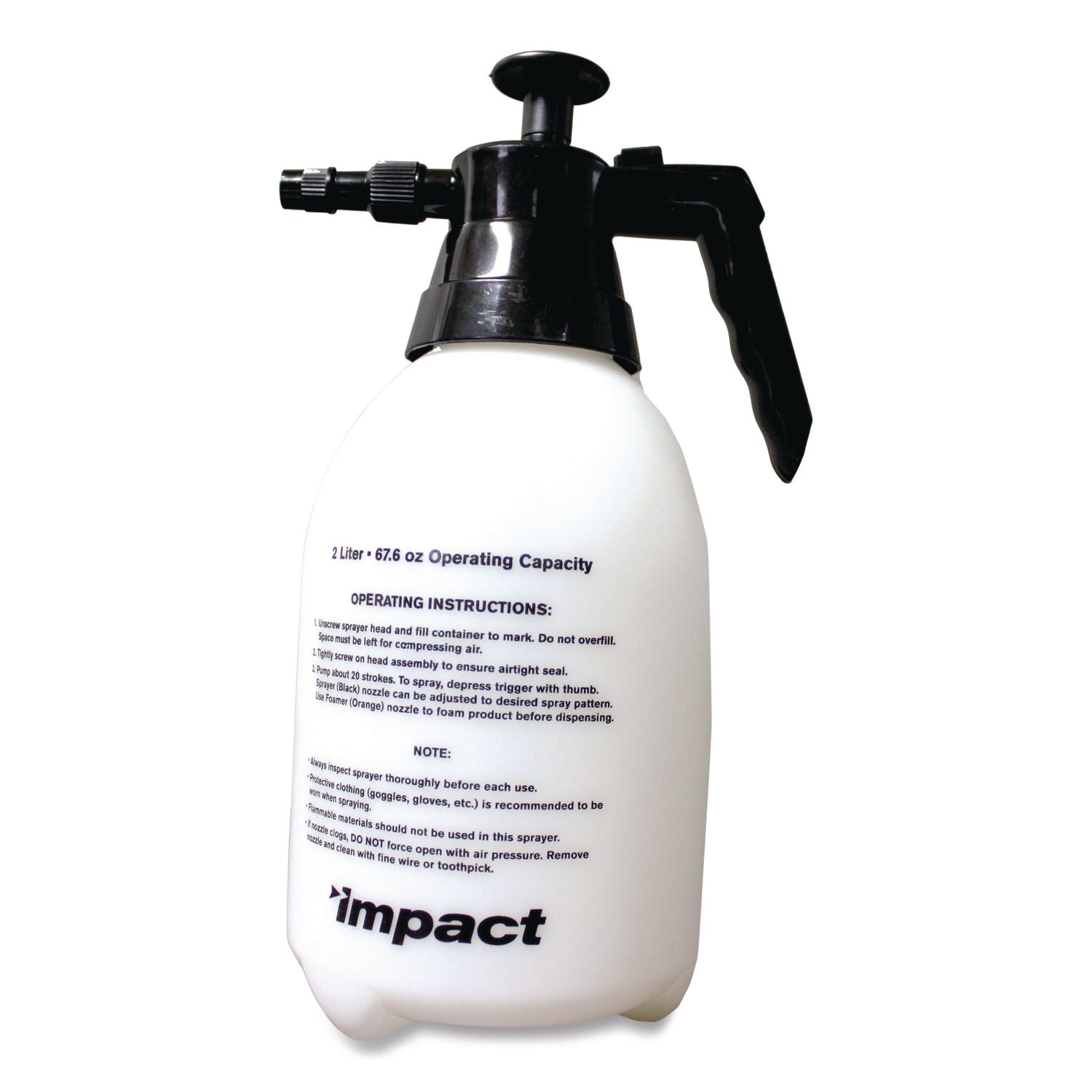 Impact Pump-Up Sprayer/Foamer - Suitable For Multipurpose - Fatigue-free, Ergonomic Thumb Lock, Bend Resistant, Crush Resistant - 12.2" Height - 5.8" Width - 1 Each
